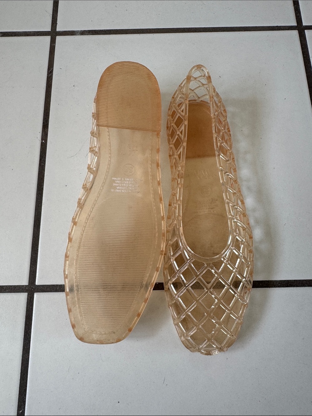 H&M Translucent Nude Jelly Ballet Flats